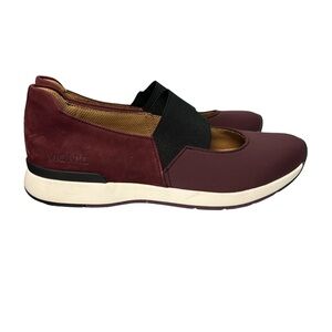 Burgundy Red Vionic Cadee Slip On Leather Suede Sneakers